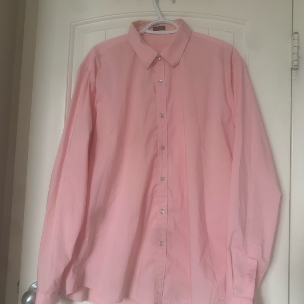 Classic Pink Button-Down Shirt for Men